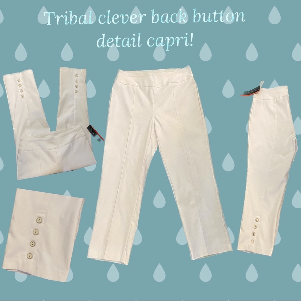 Tribal clever back button detail capri!